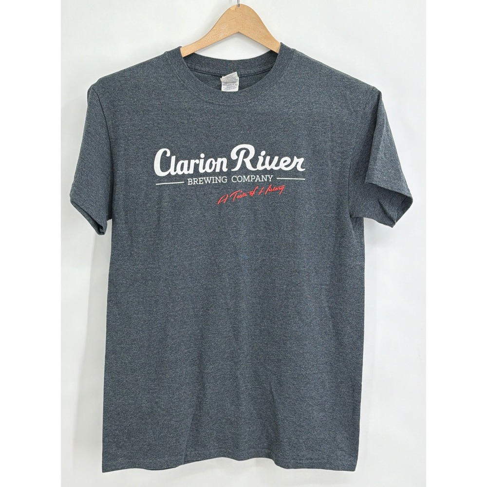 Gildan Clarion River Brewing‎ Company T-Shirt Small Charcoal Grey Heather S